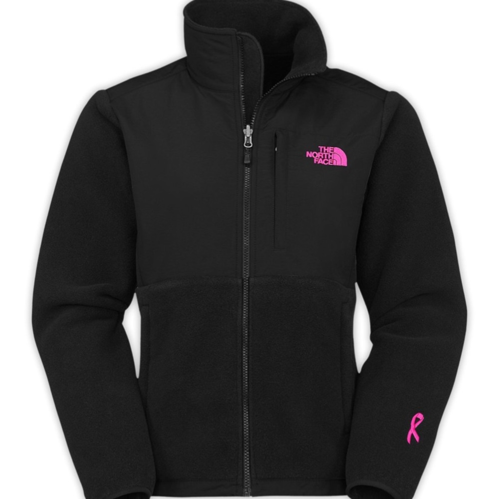 Black North Face Jacket- Breast Cancer Awareness